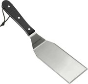 Spatola Premium, spatola de acciaio inox, spatola per griglia, accessori per griglia, posate per griglia o piastra, raschietto de metallo, argento
