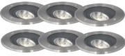 Set di 6 faretti da terra moderni in acciaio AR70 orientabili IP65 - Delux