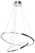 Lampadario LED a sospensione con filo HOOP LED/51W/230V diametro 60 cm 4000K cromo lucido