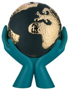 Bongelli preziosi statua moderna scultura Mani mondo Collezione Globe cm 36 x 27 OTTANIO ORO