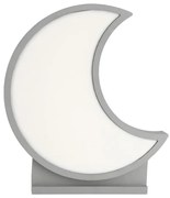 Lampada da tavolo LED per bambini MOON LED/12W/230V grigia