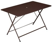 Tavolo da pranzo per giardino Cassis OASI BY EMU struttura e superficie in acciaio marrone scuro per 4 persone 120x76cm