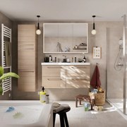 Specchio Contenitore Remix Con Illuminazione Remix SENSEA bianco L 120 x H 80 x P 16.9 cm