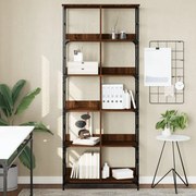 Libreria rovere marrone 78,5x33x188,5 cm in legno multistrato