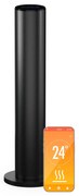 blumfeldt SmartFlow Tower - Stufa radiante a infrarossi| 700 W | Emissione di calore a 360° | Controllo con WiFi