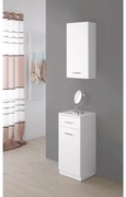 Base Multiuso a Terra 85 Cm Un'Anta Un Cassetto Feridras "Stella" Bianco Lucido