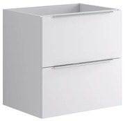 Mobile da bagno sotto lavabo Brera laccato opaco bianco L 59.5 x H 60 x P 45.5 cm 2 cassetti, lavabo non incluso