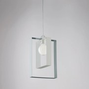 Sospensione Moderna Duplo 1 Luce Ferro Laccato Bianco E Grigio