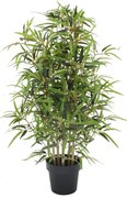 Pianta artificiale senza vaso bamboo in pvc colore verde H 100 x Ø 20 cm