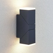 Lindby Applique a LED Sally, 22 cm, antracite, IP54