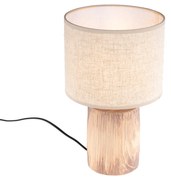 Lampada da tavolo in stile country beige con marrone 35 cm - Lipa