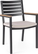 Sedia da esterno color antracite in metallo Henna – Bizzotto