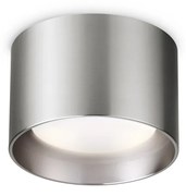 Plafoniera Contemporanea Spike Alluminio Grigio 1 Luce Gx53 15W 3000K Ip20