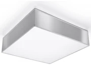 Plafoniera Quadrata in PVC da Soffitto 2xE27 HORUS 35 Grey da interno Colore del corpo Grigio