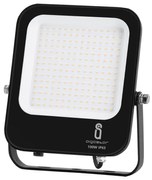 Faro proiettore Led 100W Nero da esterno IP65 Bianco freddo 6500K con sensore crepuscolare e di movimento Aigostar