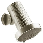 Soffione anticalcare a parete orientabile  funzioni pioggia massaggio spray brass brushed cesello 57255 Gessi