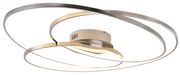 Plafoniera in acciaio 80 cm con LED dimmerabile a 3 livelli - Rowin