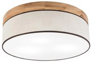 Brilagi - LED Plafoniera BELLADONNA 3xE27/15W/230V diametro 50 cm color crema/quercia
