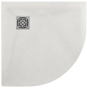 Piatto doccia in resina semicircolare FS25 bianco L 90 x L 90 x H 3 cm effetto pietra
