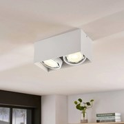 Arcchio Faretto da soffitto Mabel, angolare, a 2 luci, bianco