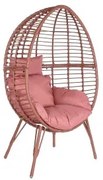 Poltrona da giardino DKD Home Decor 90 x 65 x 151 cm Metallo Terracotta rattan sintetico