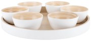 Set da portata in bambù bianco ø 32 cm Puro - PT LIVING