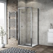 Box doccia con ingresso frontale battente Record L 110 x H 195 cm, vetro 6 mm vetro senza finitura / trasparente profilo cromato