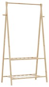 Appendiabiti Con Ripiani 96x45,5x150,5 Cm İn Bambù /