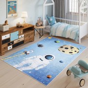 Tappeto per bambini con il motivo degli astronauti e dei pianeti Larghezza: 80 cm | Lunghezza: 150 cm