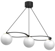 Lampadario a sospensione con filo BALLO 3xE27/15W/230V nero/bianco