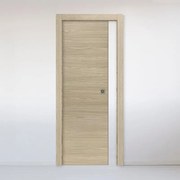 Porta scorrevole in legno, L 60 x H 210 cm, rovere, apertura reversibile OXFORD MIELE