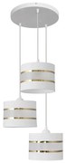 Lampadario a sospensione con filo HELEN 3xE27/15W/230V bianco/oro