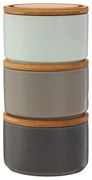 Vasetti per alimenti in pietra in set da 3 pezzi Fenwick - Premier Housewares