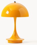 Lampada da tavolo portatile a LED con luce regolabile Panthella, alt. 24 cm, design Verner Panton