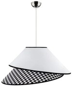 Duolla - Lampadario a sospensione con filo COCO 1xE27/40W/230V diametro 50 cm bianco/nero