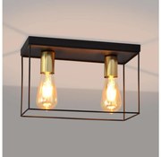 Plafoniera FINN 2xE27/15W/230V nero/oro