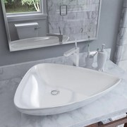 Lavandino Triangolare İn Ceramica Bianco 645x455x115 Mm /