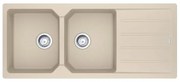 Lavello sopratop 2 vasche in fragranite avena FRANKE City L 50 x L 116 cm
