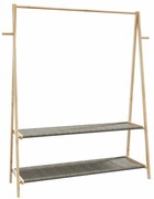 Appendiabiti Con Ripiani 132x45,5x150,5 Cm İn Bambù /