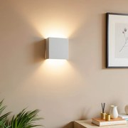 Applique da Parete Quadrata in Gesso Pitturabile G9