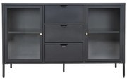 Cassettiera in metallo nero 140x85 cm Dalby - House Nordic