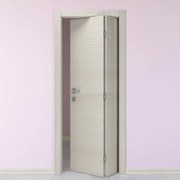 Porta pieghevole a libro asimmetrica Oxford palissandro L 70 x H 210 cm sinistra
