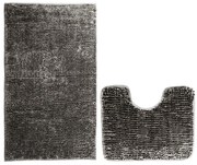 Set di tappetini per il bagno grigio scuro 2 pz per WC 80x50 cm Bati – Restilo