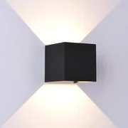 Applique LED moderno da esterno DAVOS marrone IP54, luce bianco caldo 91.6 lumen, MANTRA