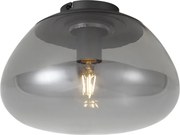 Plafoniera di design color canna di fucile con vetro fumé - Giselle