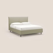 Izumi letto imbottito contenitore con piedi alti in tessuto smacchiabile T05 panna