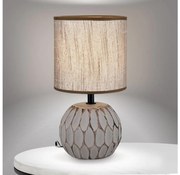 Orion LA 4-1224/1 - Lampada da tavolo PINIA 1xE14/25W/230V ceramiche beige/grigio