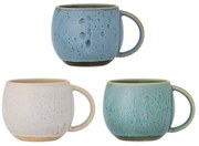 Tazze in set blu e color crema in gres 3 pz 420 ml Harriet – Bloomingville
