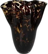 Vaso in vetro maculato marrone 22x27 cm