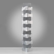 Lampada Da Terra Moderna 1 Luce Building In Polilux Silver Made In Italy